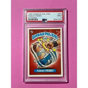 1986 Garbage Pail Kids Punchy Perry 97a PSA‎ 9 DIE CUT ERROR CARD Original 3 GPK